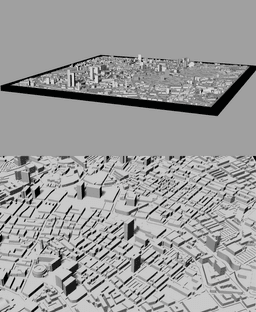 MANCHESTER, Skyline 3d map 3d model