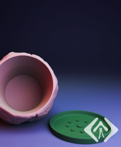 Cracked Stone Planter 3d model
