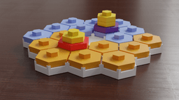 Hexa-hunt (fully 3d Printable Board Game) 3d model