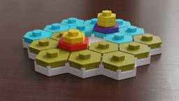 Hexa-hunt (fully 3d Printable Board Game) 3d model