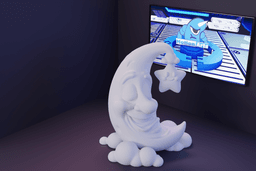 Lua e estrela cartoon.stl 3d model