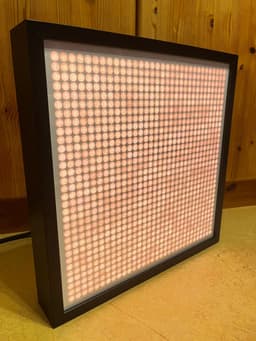 LED RGB Matrix WS2812B ESP32 WLED 32x32 round square grid screen IKEA picture frame diffusor sound active 3d model