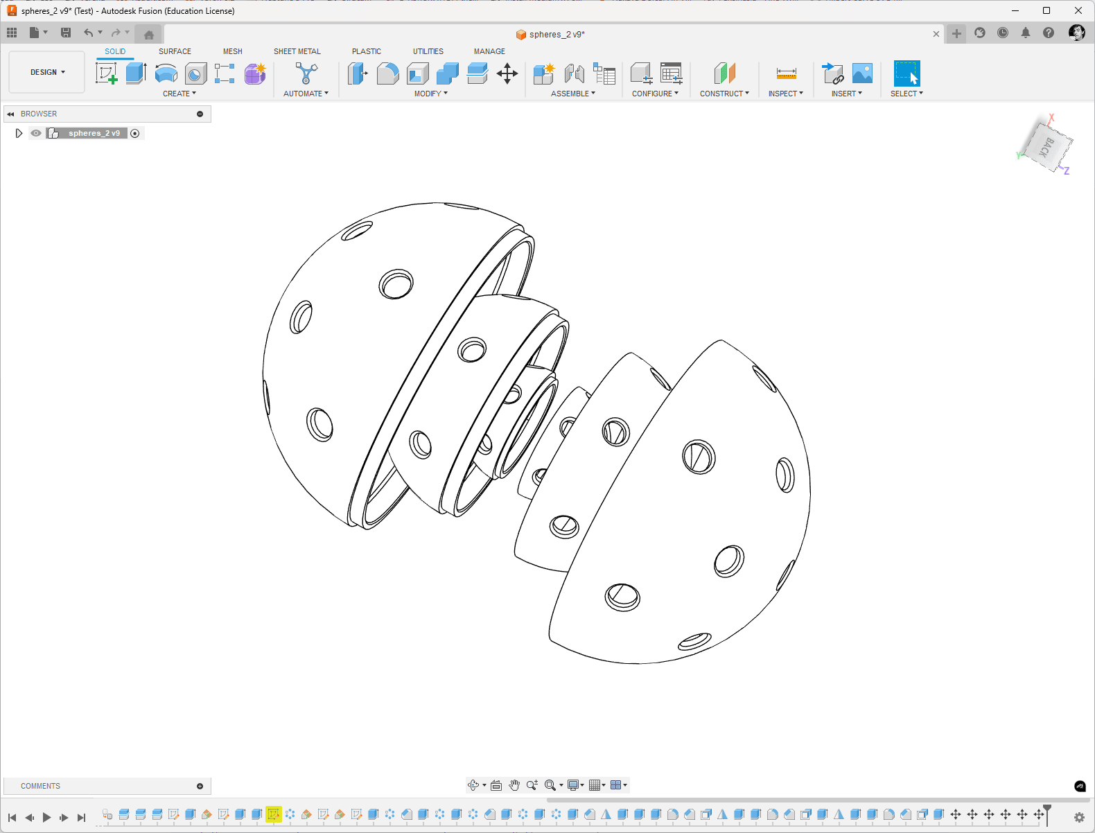 Perforated concentric balls 3d model
