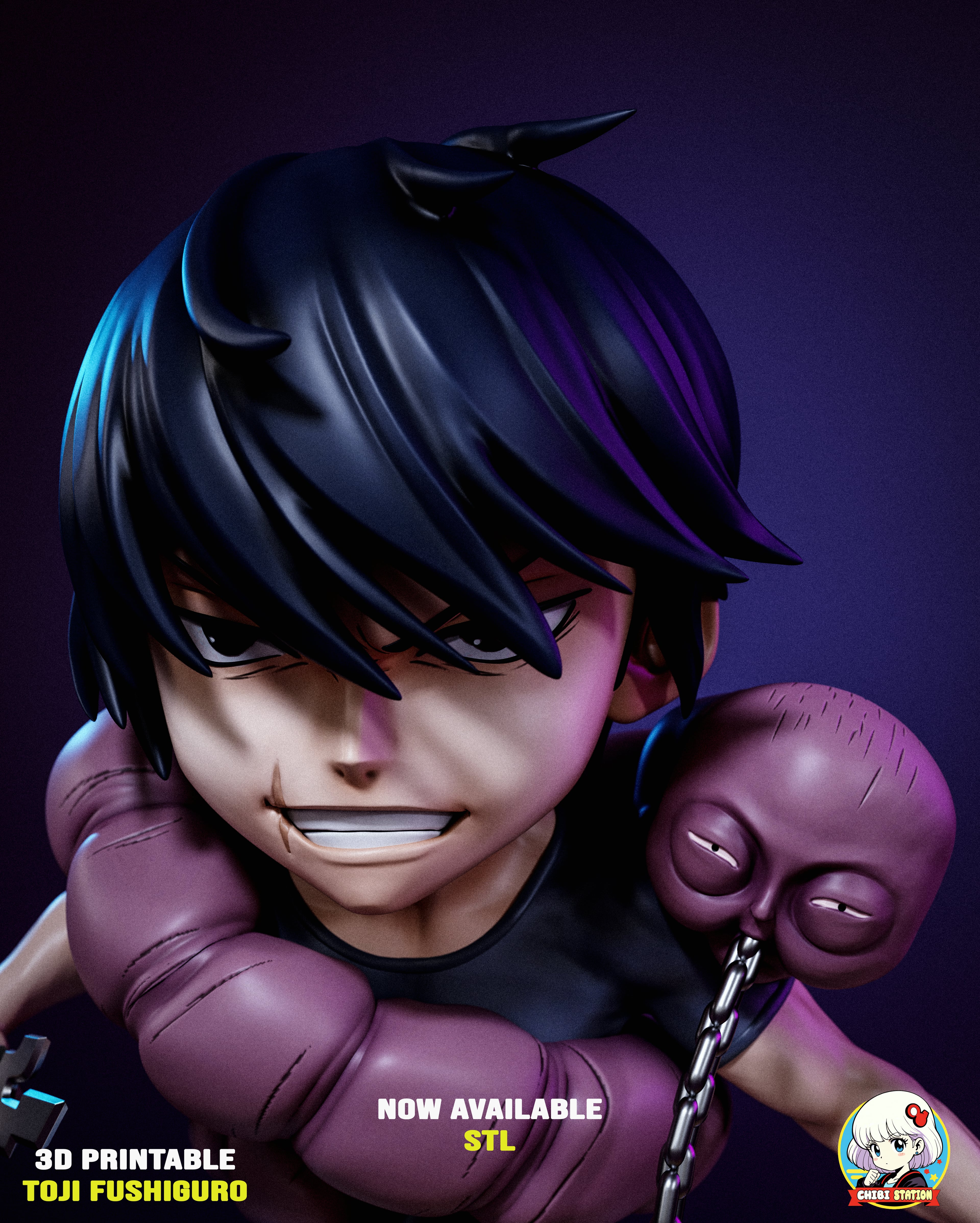 Toji Jujutsu Kaisen Chibi - Premium Collectible 3d model