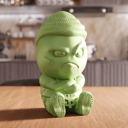 Grumpy Streetwear Character Figurine 3d model