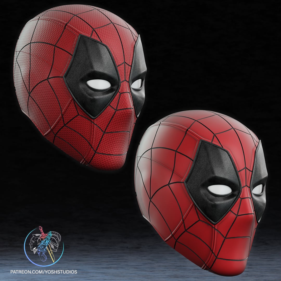 Spider-Pool Helmet 3D Printer STL File 3d model