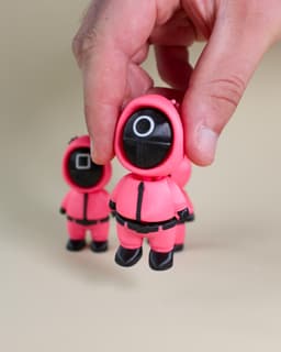 Squid Game Guards Fidget Clicker Keychain 3d model