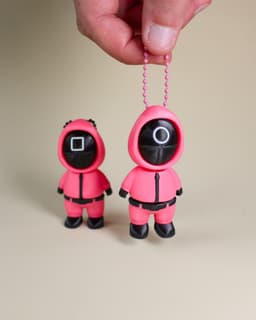 Squid Game Guards Fidget Clicker Keychain 3d model