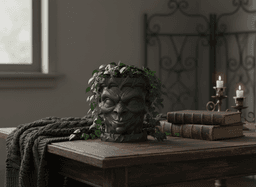 cragface gargoyle plant pot 3d model