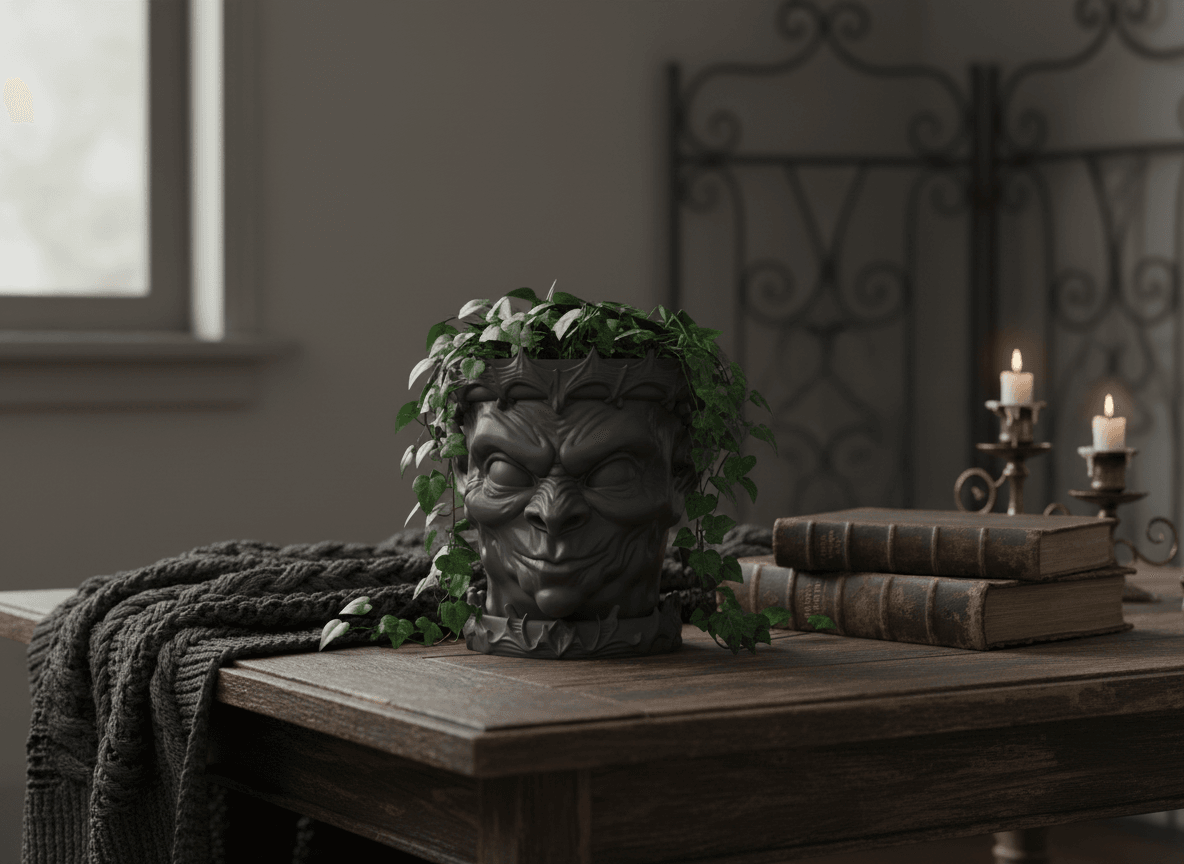 cragface gargoyle plant pot 3d model