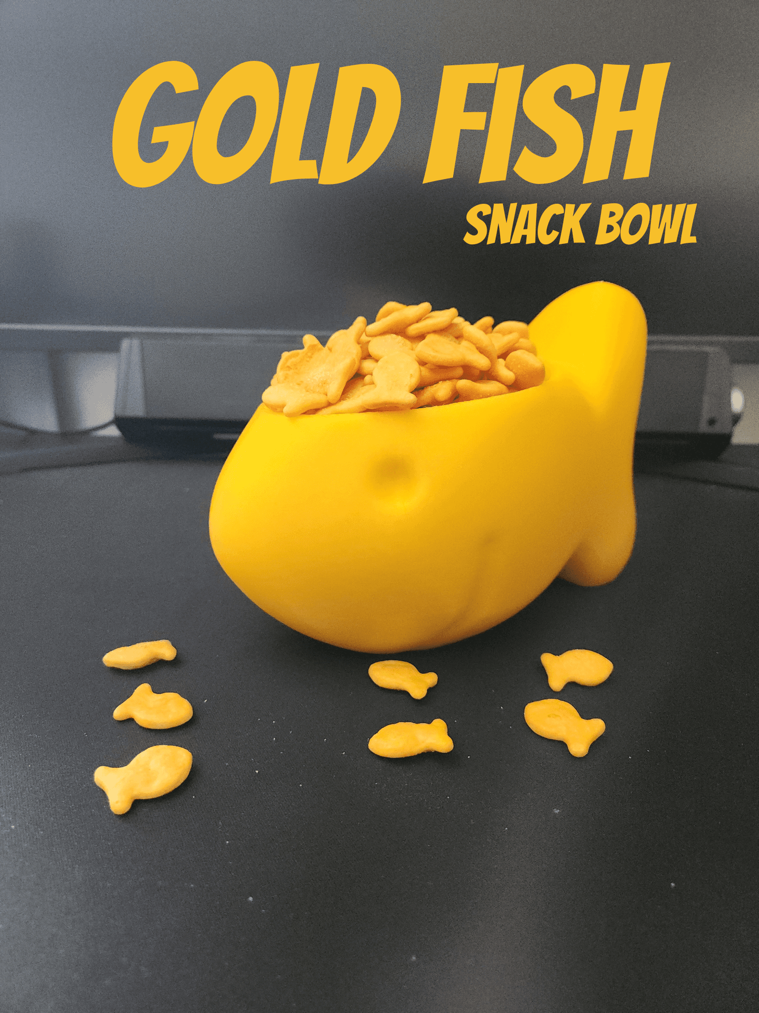 Gold Fish Snack Bowl 3d model