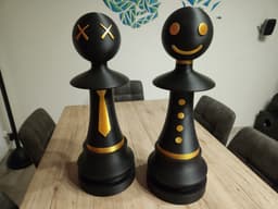 Large Chess Pawn with fashion accessories 3d model