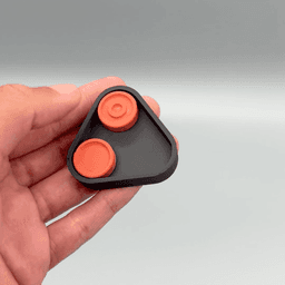Fidget Slider Triangle Multi Texture Magnetic Fidget Toy 3d model