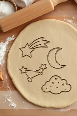 Sky Set Cookie Cutter, Biscuit Cutter 3d model