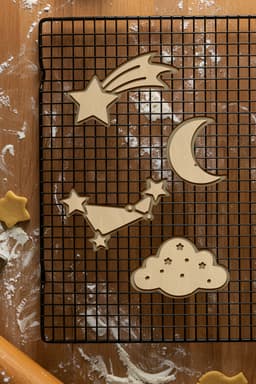 Sky Set Cookie Cutter, Biscuit Cutter 3d model