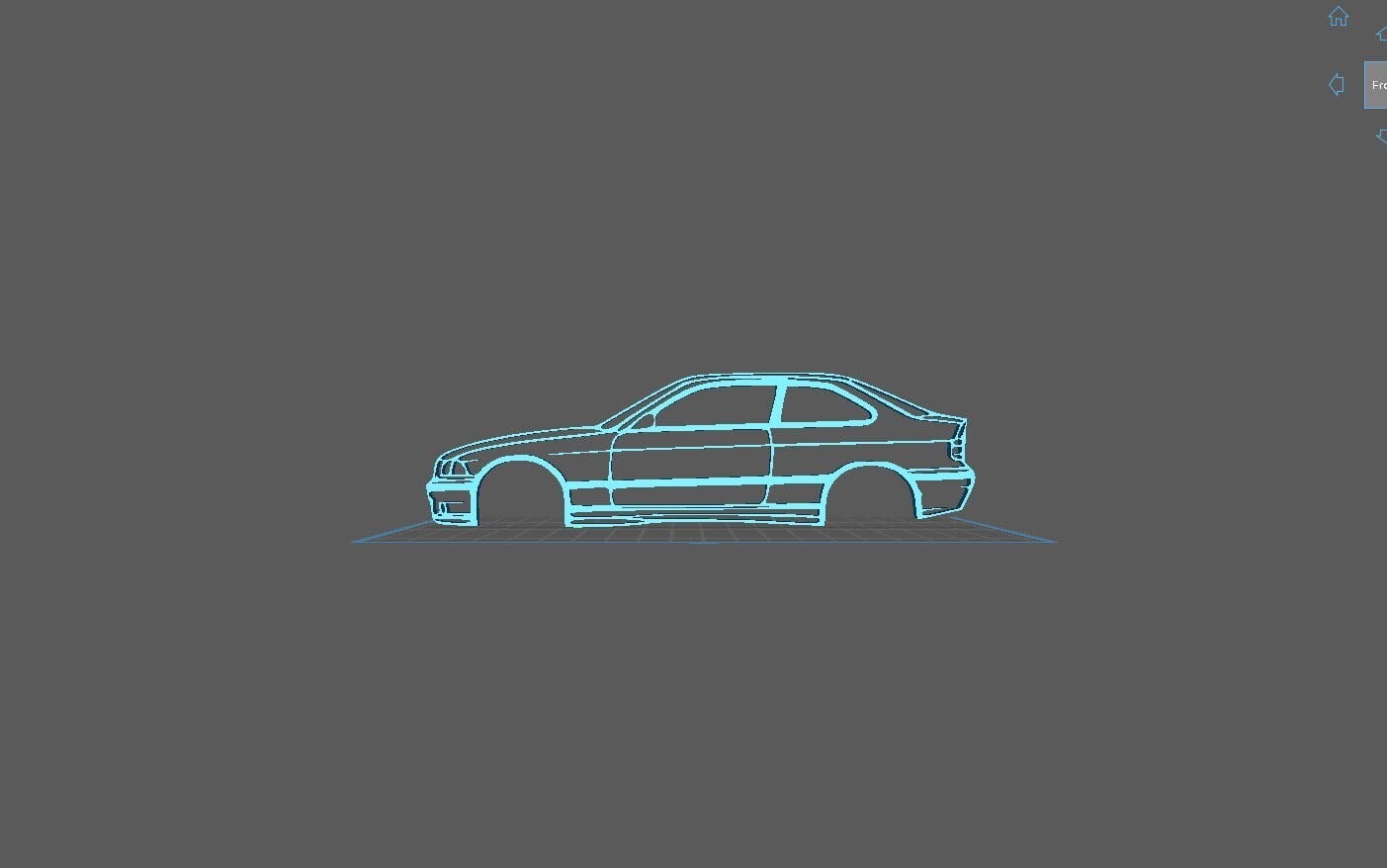 BMW - E36 Compact Wall Art 3d model