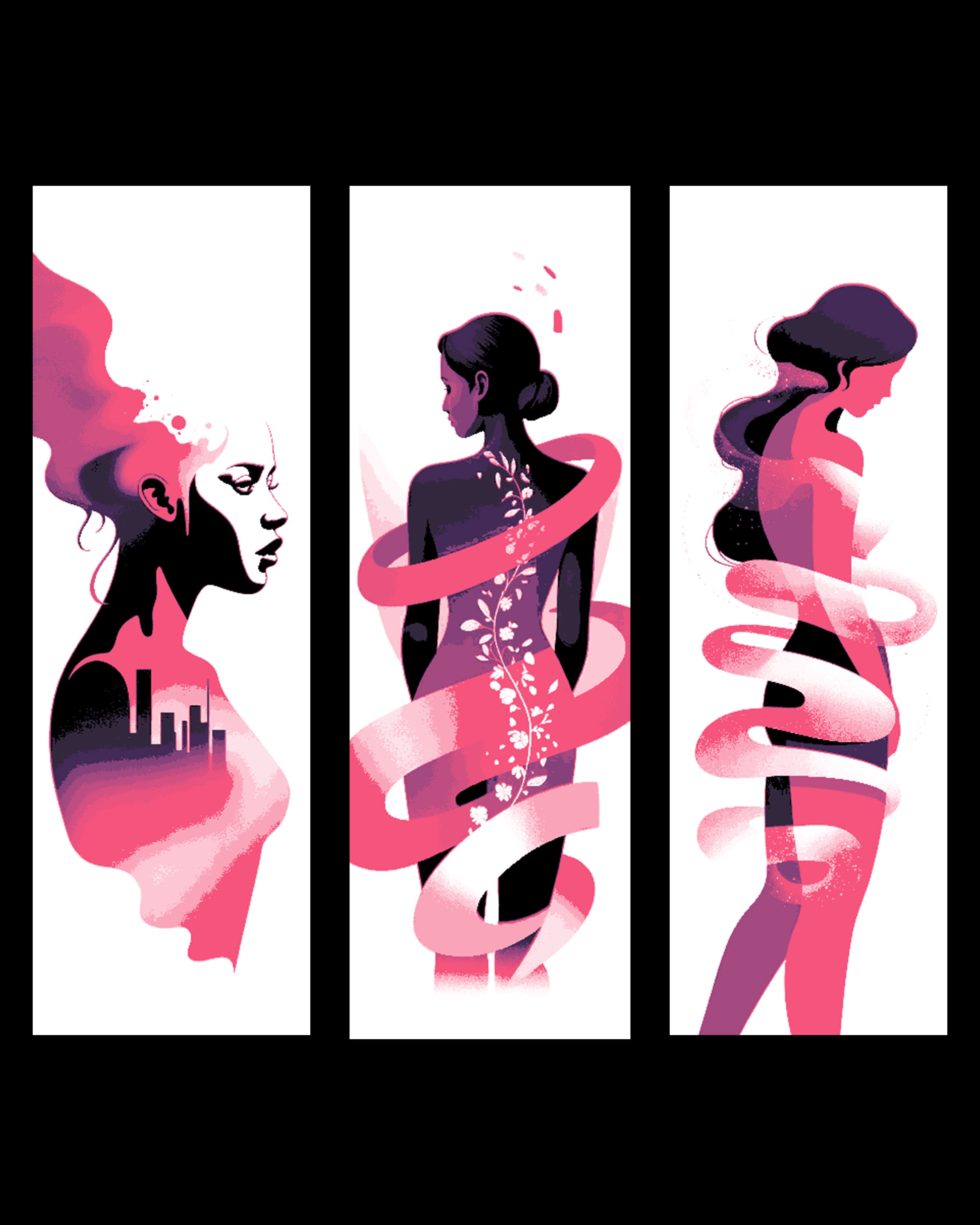 Flows and Shapes Sculpt the Woman - Set of Bookmarks 3d model