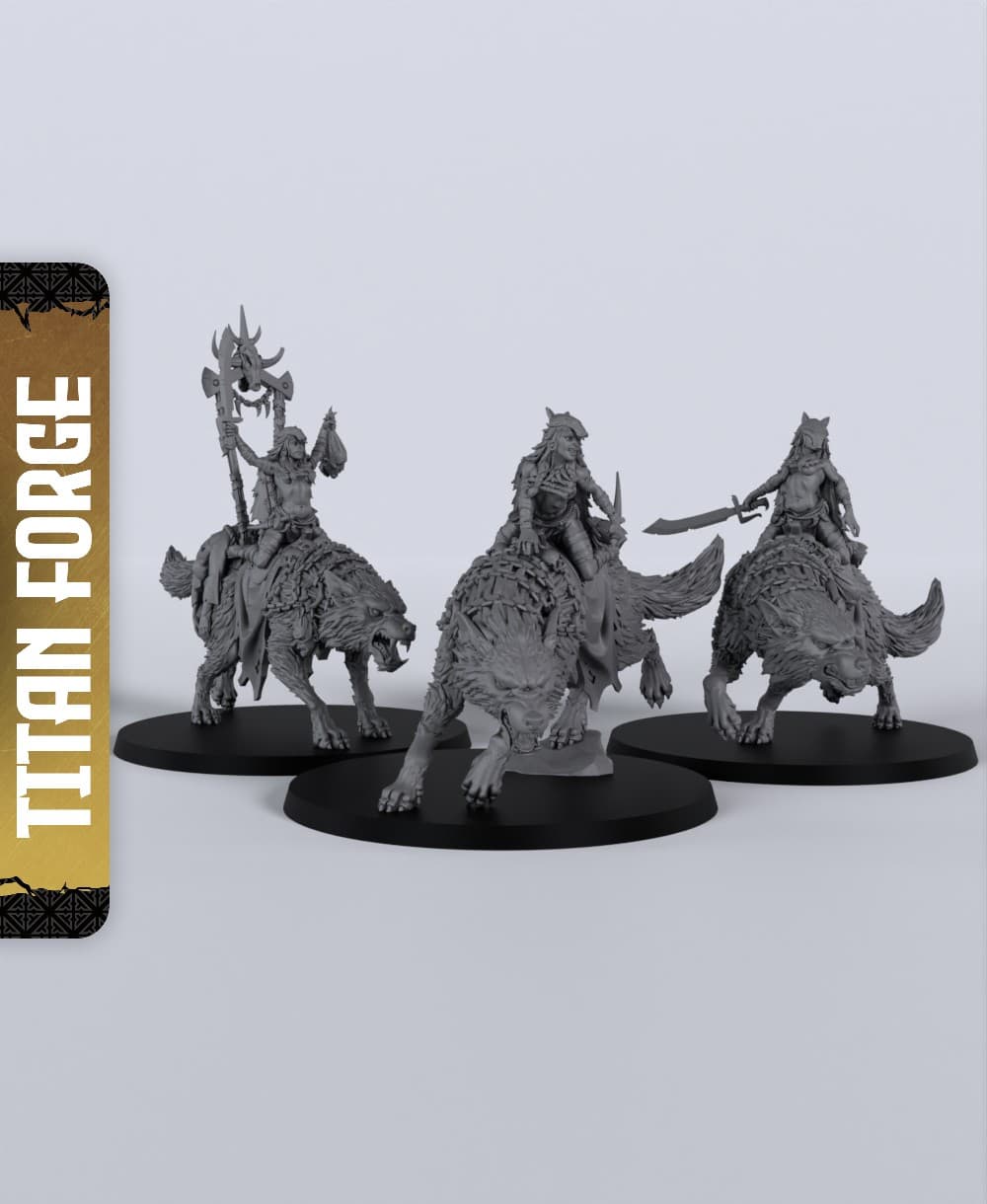 Wolf Princes - With Free Dragon - 5e DnD Inspired for RPG and Wargamers 3d model