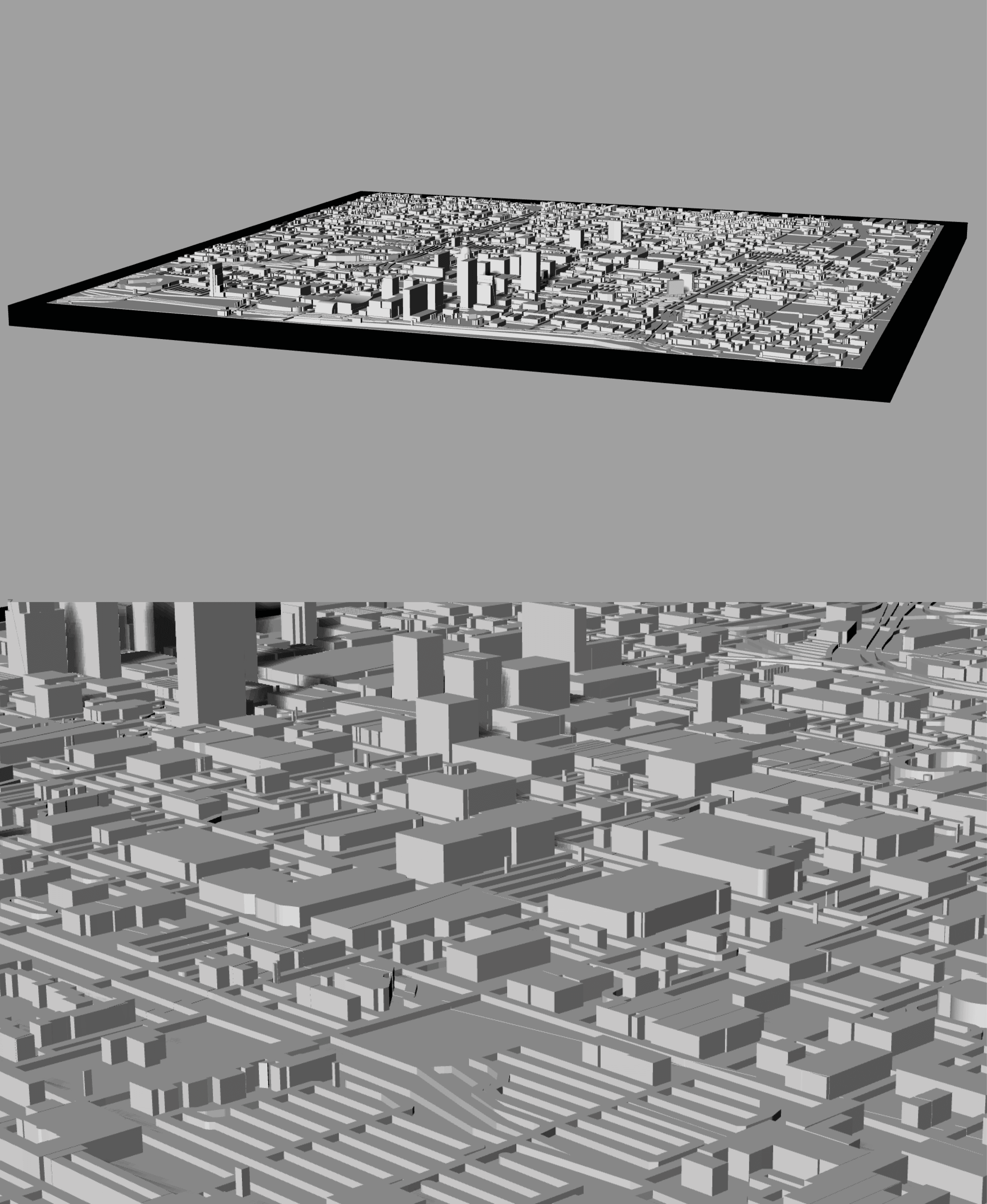 LOUISVILLE, Skyline 3d map 3d model