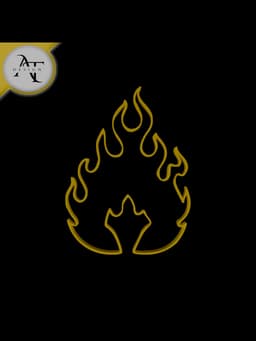 Simple Flame Symbol - 2D Art 3d model
