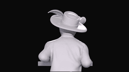 Crazy Cartoon In Love - Expressive Retro Comic Bust 3d model