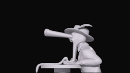 Crazy Cartoon In Love - Expressive Retro Comic Bust 3d model