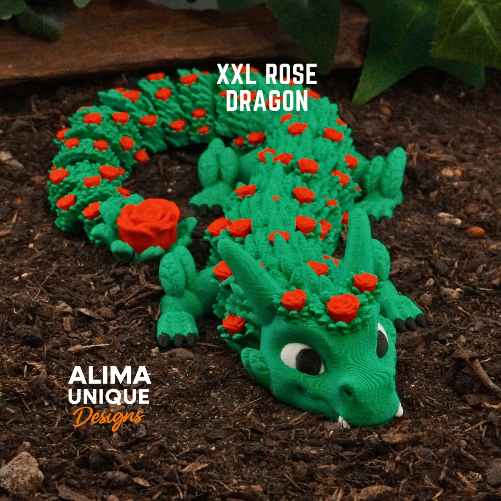 XXL Rose Dragon 3d model