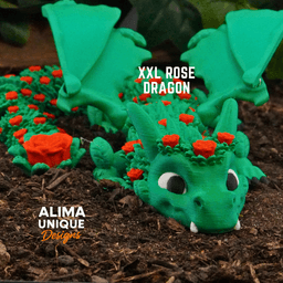 XXL Rose Dragon 3d model