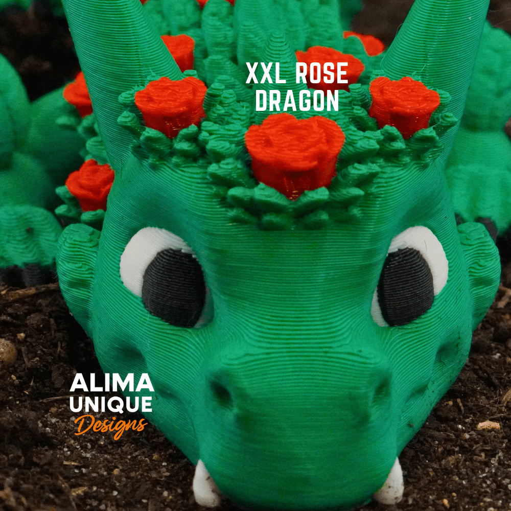 XXL Rose Dragon 3d model