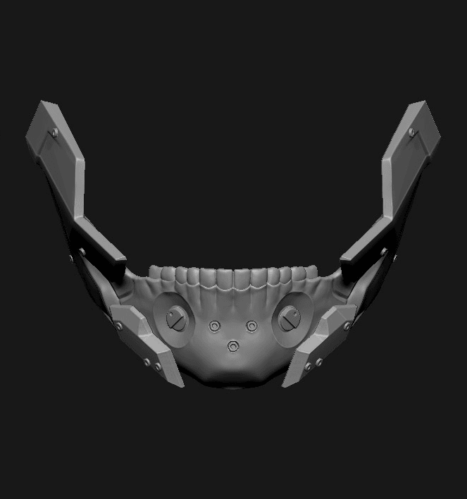 Ninja Cyborg Jaws Armor 3d model