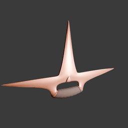 Star Shaped Push Dagger Fantasy Weapon v2 3d model
