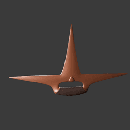 Star Shaped Push Dagger Fantasy Weapon v2 3d model