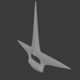Star Shaped Push Dagger Fantasy Weapon v2 3d model