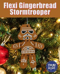 Flexi Gingerbread Stormtrooper Ornament 3d model