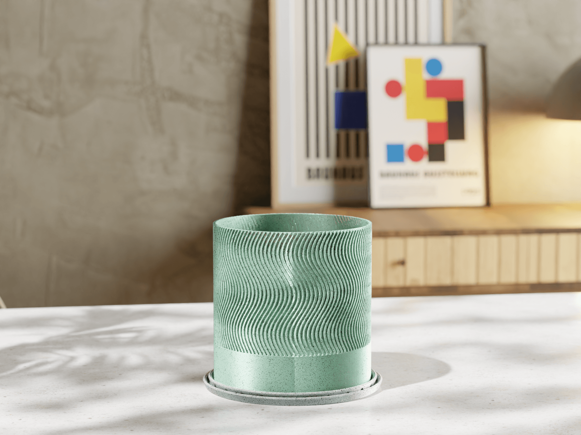 TidalFlow Planter + Base 3d model