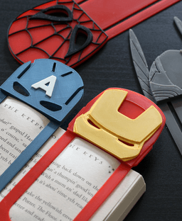 Avengers Bookmarks - Marvel Superheroes 3d model