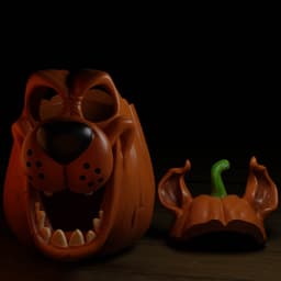 Scooby-Doo Carved Pumpkin and Candy Bowl 3d model