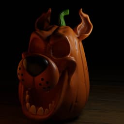 Scooby-Doo Carved Pumpkin and Candy Bowl 3d model