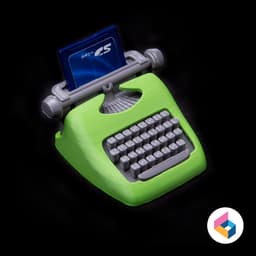 Typewriter shape SD card Holder 3d model