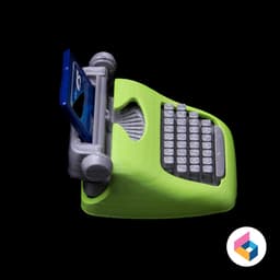 Typewriter shape SD card Holder 3d model
