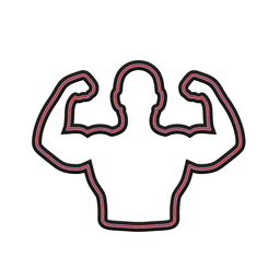 Flexing Man Cookie Cutter STL File - 4 inches 3d model