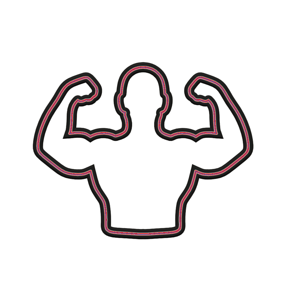 Flexing Man Cookie Cutter STL File - 4 inches 3d model