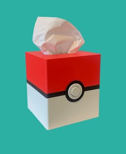 Pokeball Tissue Box Cover 3d model