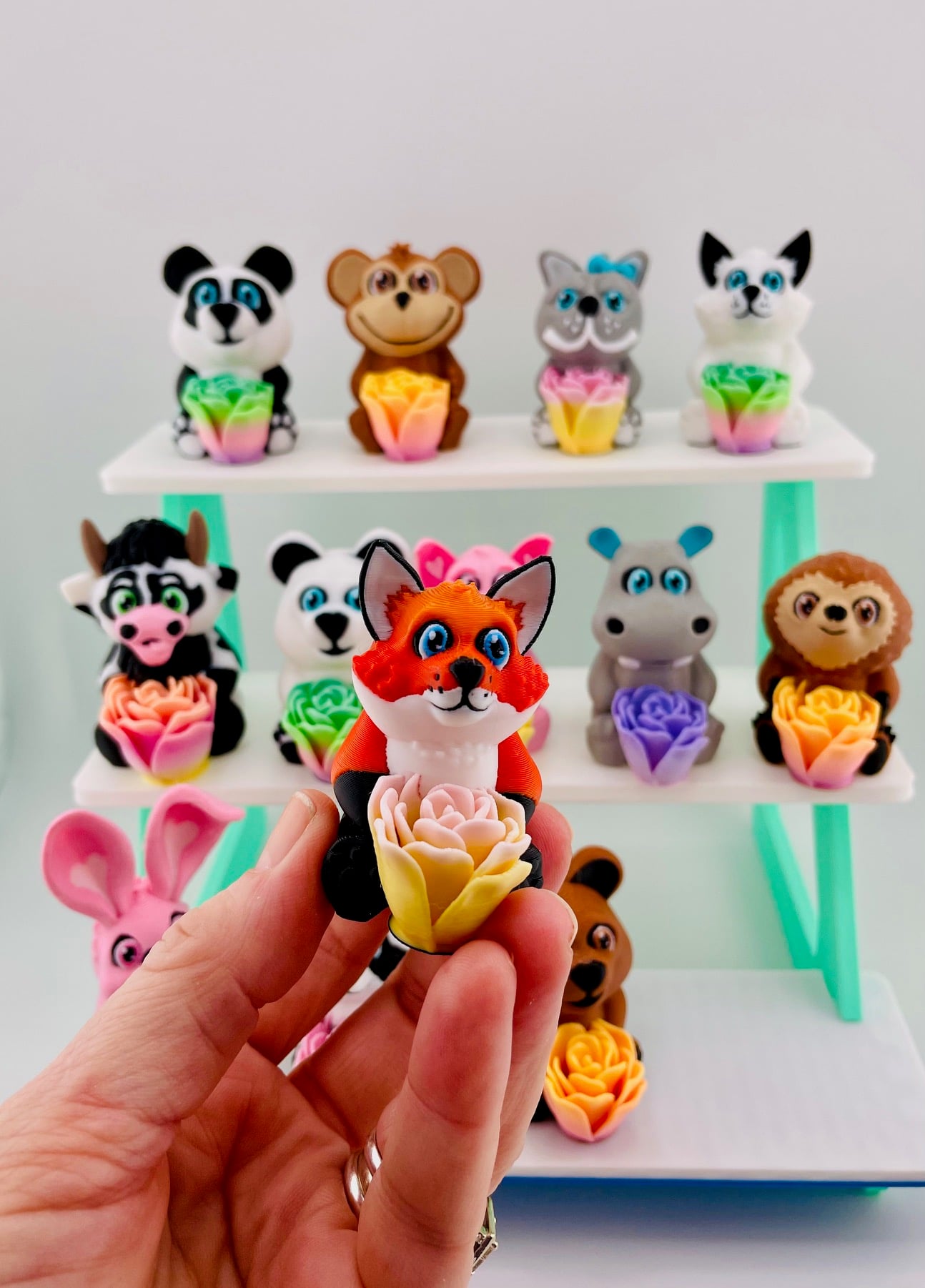 Mother's Day Roseables Foxes 3d model