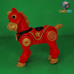 Articulated Horse - New Years Edition 3d model
