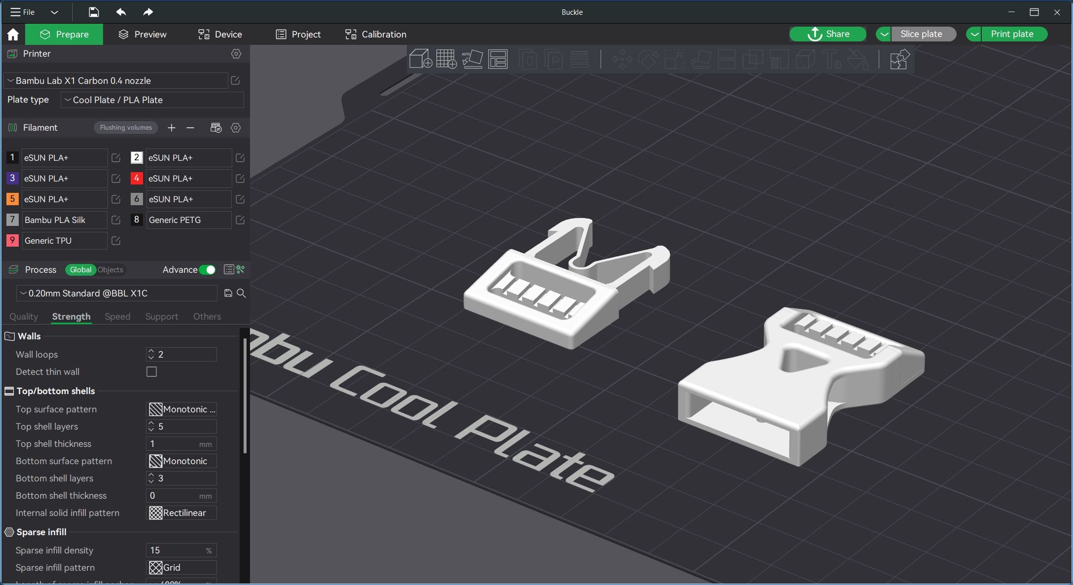 Simple Buckle Clip 3d model