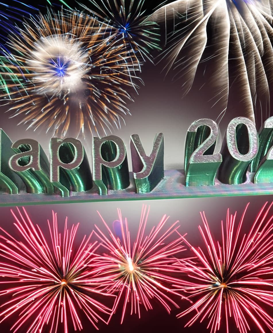 Happy 2024 desk logo 3d model