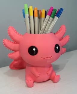 Cute Axolotl planter w/drain hole 3d model