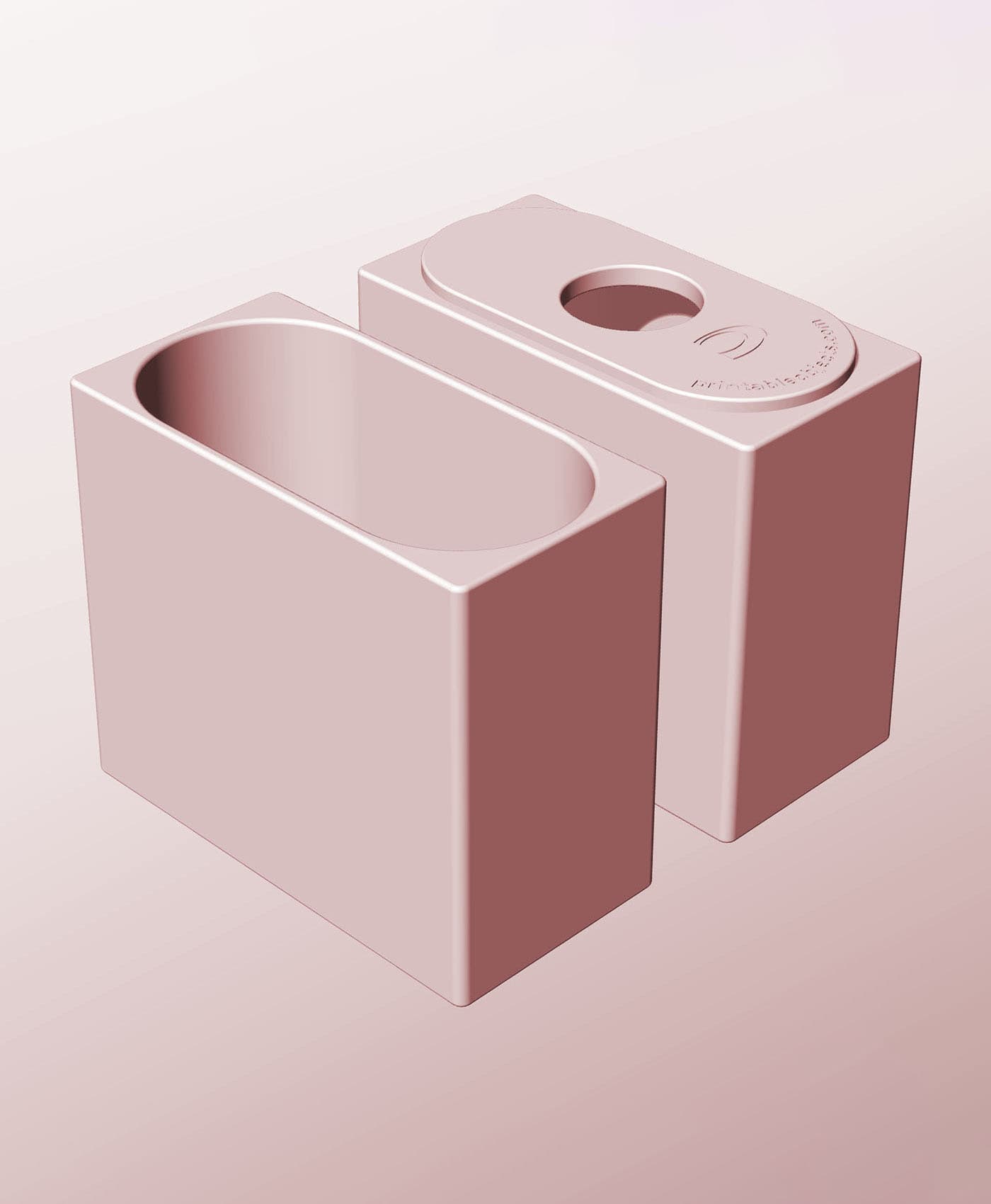 CX68-130-P Modular Stacking pierced container for home decor 3d model