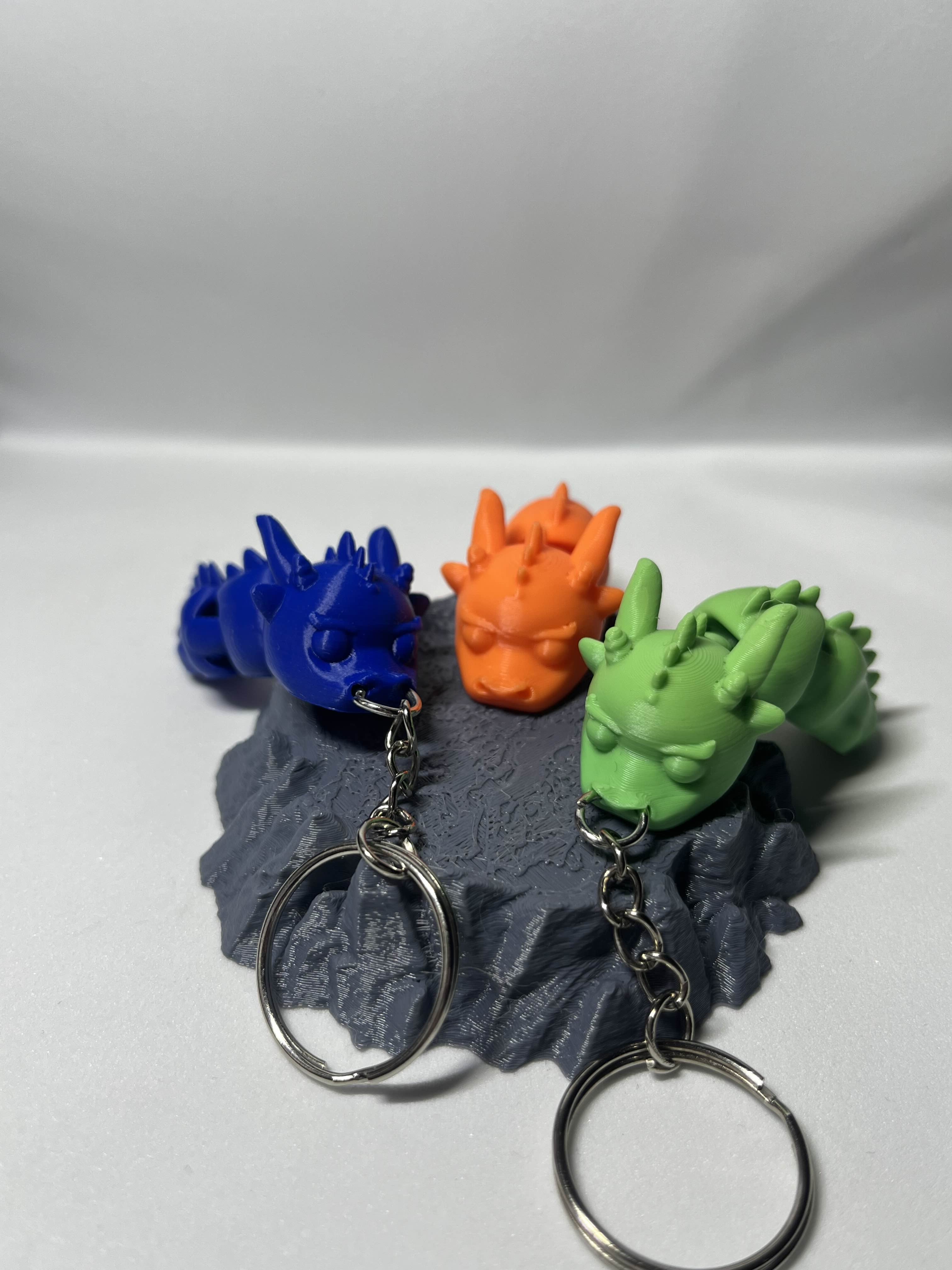 Articulated Baby Dragon Keychain 3d model